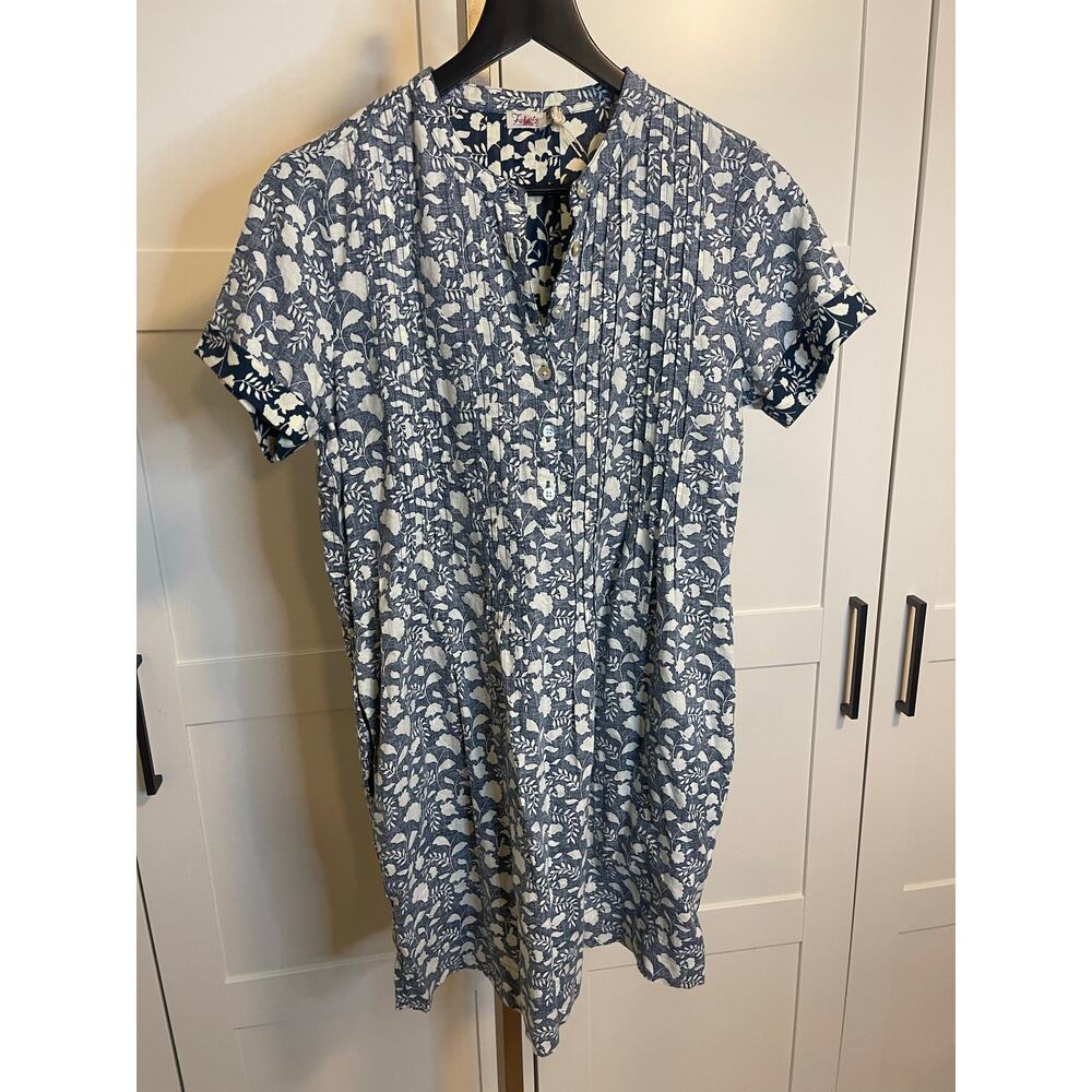 NWOT: Faherty Gemina Dress in Indigo Echo Floral - Picture 2 of 8